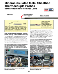 Thumbnail of document Data Sheet - BLMI Mineral Insulated Metal Sheath Thermocouple Probes w/Bare Leads